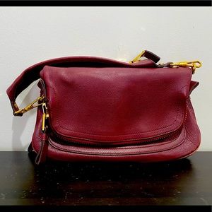 Tom Ford oxblood zipper purse